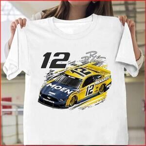 Ryan Blaney 12 Motorsport Racing Signature Graphic Fan T-Shirt